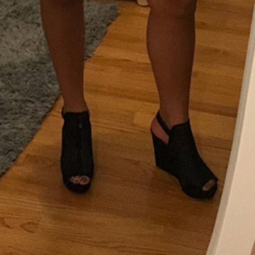 Black heel wedges from DSW